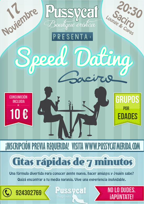 Cartel informativo del Speed Dating del 17 de noviembre en SACIRO